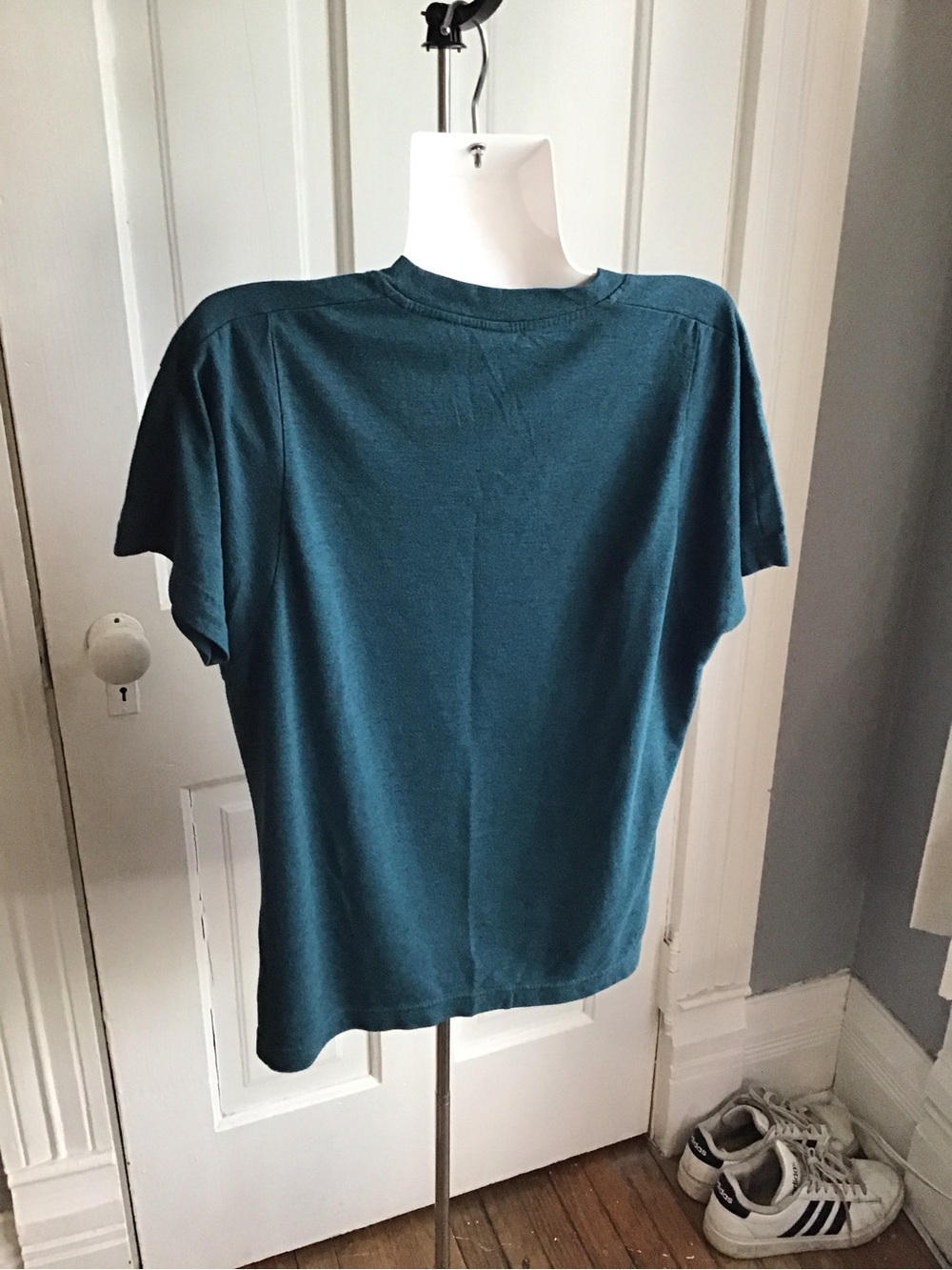 adidas Women's Teal Short Sleeve Logo Tee - Picture 2 of 3